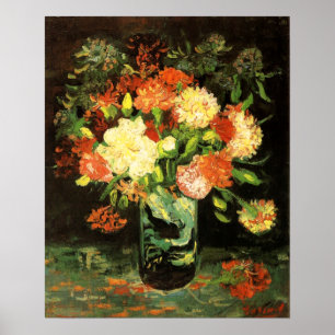 Van- GoghVase mit Gartennelken Poster