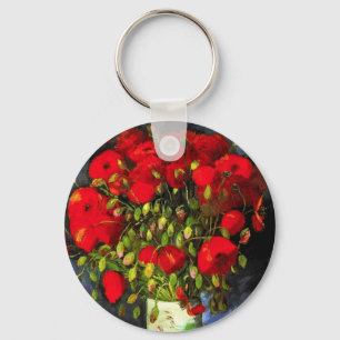Van- GoghVase mit rote Mohnblumen-Schlüsselkette Schlüsselanhänger