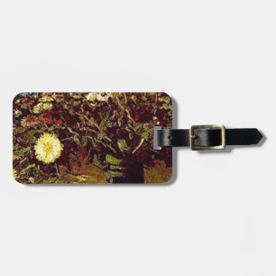 Van- Goghvasen-Blüten-Blumen-Vintage Malerei Gepäckanhänger