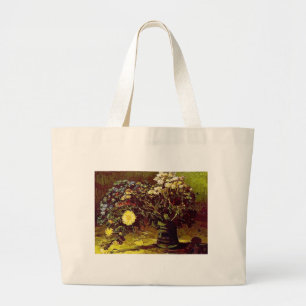 Van- Goghvasen-Blüten-Blumen-Vintage Malerei Jumbo Stoffbeutel
