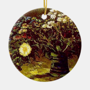 Van- Goghvasen-Blüten-Blumen-Vintage Malerei Keramikornament
