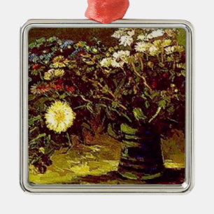 Van- Goghvasen-Blüten-Blumen-Vintage Malerei Ornament Aus Metall