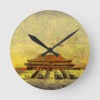 Van- GoghVerbotene Stadt Runde Wanduhr