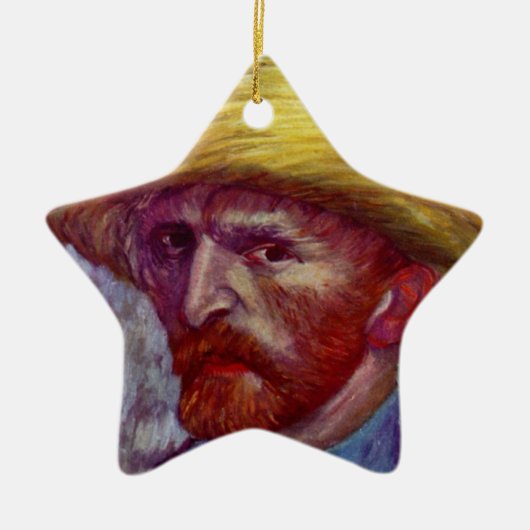 Van- Goghweihnachtsverzierung Keramikornament (Vorne)