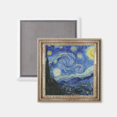 Van Gough Starry Night Masterpiece Magnet (Vorderseite/Rückseite)
