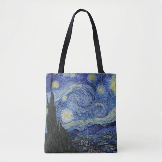 Van Gough Starry Night Tote Bag Tasche (Vorderseite)