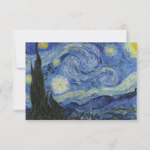 Van Gough Starry Night Wedding Response Card RSVP Karte (Rückseite)
