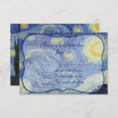 Van Gough Starry Night Wedding Response Card RSVP Karte (Vorne/Hinten)