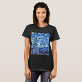 Van Gough Starry Night - White Christmas T - Shirt (Vorne ganz)