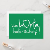 Van harte beterschap ! karte (Vorderseite/Rückseite Beispiel)