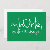 Van harte beterschap ! postkarte (Vorne/Hinten)