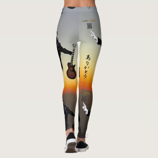 van HOB, leggings, Guitar Fan, Sunset, Leggings (Rückseite)