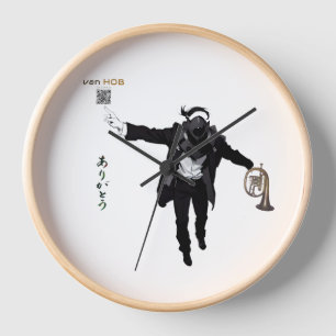 van HOB, Wanduhr, Trompete, Uhr