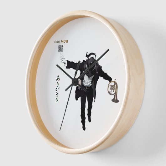 van HOB, Wanduhr, Trompete, Uhr (Winkel)