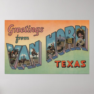 Van Horn, Texas - Große Briefszenen Poster