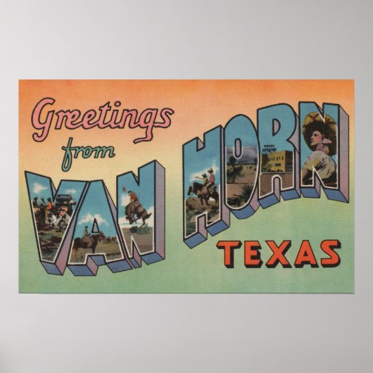 Van Horn, Texas - Große Briefszenen Poster (Vorne)