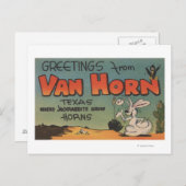 Van Horn, Texas (Jackkanbit & Crow) Postkarte (Vorne/Hinten)