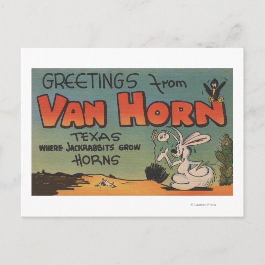 Van Horn, Texas (Jackkanbit & Crow) Postkarte (Vorderseite)