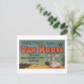 Van Horn, Texas (Jackkanbit & Crow) Postkarte (Stehend Vorderseite)