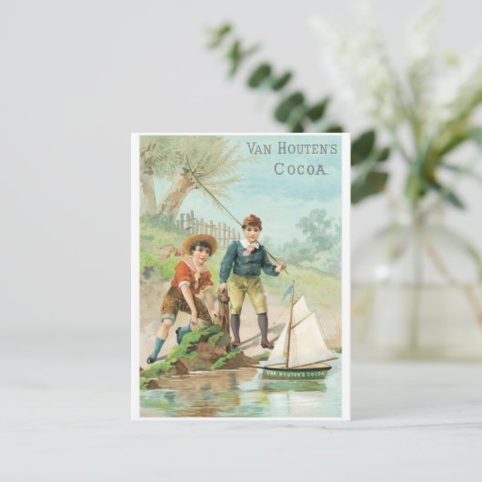Van Houtens Cocoa Postkarte (Stehend Vorderseite)