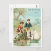 Van Houtens Cocoa Postkarte (Vorne/Hinten)