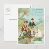 Van Houtens Kakao Postkarte (Vorne/Hinten)