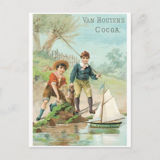 Van Houtens Kakao Postkarte (Vorderseite)