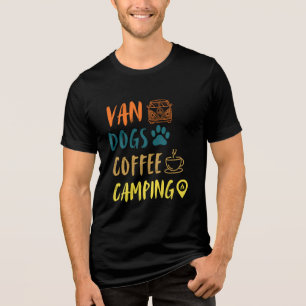 Van, Hunde, Kaffee, Camping Niedliches T-Shirt Tri-Blend Shirt