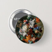 Van Huysums Blumenstrauß Button (Vorne & Hinten)