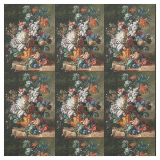 Van Huysums Bouquet des Blumenkunstgewebes Stoff (Muster)