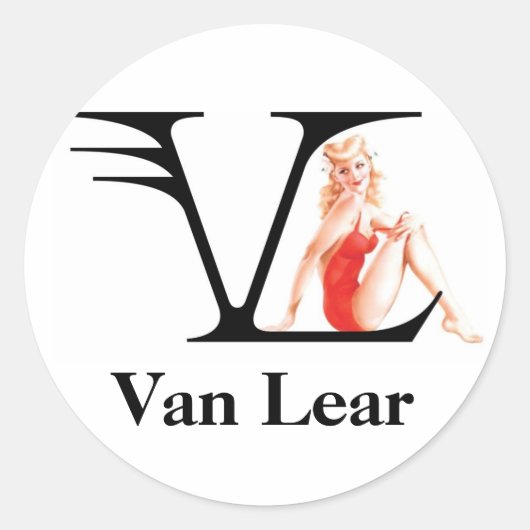 Van Lear Round Sticker (Vorderseite)