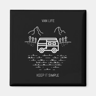 Van Leben Vanlife Vintage Retro Vannin Camping Woh Magnet