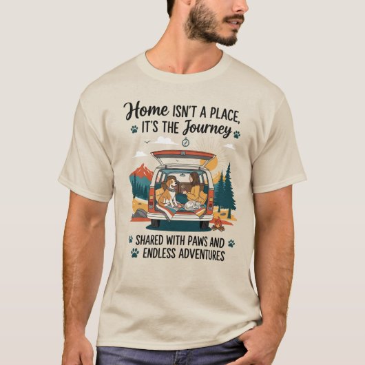 Van Life Adventure Paws T-Shirt (Vorderseite)