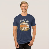 Van Life Adventure Paws T-Shirt Tri-Blend Shirt (Vorderseite voll)
