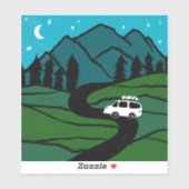 VAN LIFE Bäume Wald Berge Bergsee-Zauber Aufkleber (Blatt)