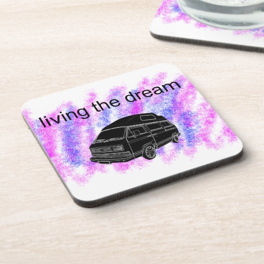 Van Life Camper van Getränkeuntersetzer (Linke Seite)