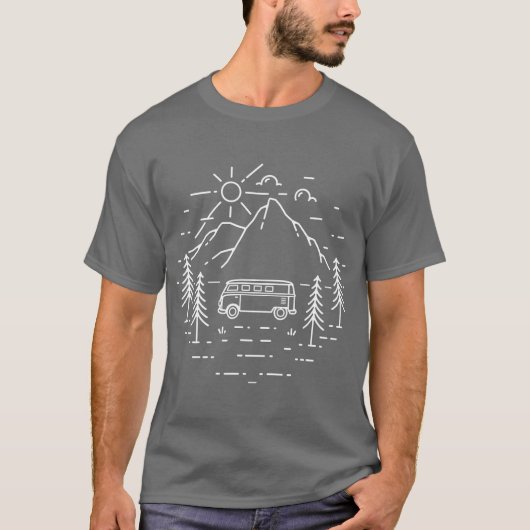 Van Life Camping Nature Vanlife Camper Kleidung T-Shirt (Vorderseite)