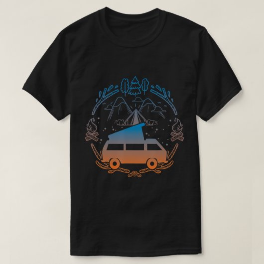 Van Life Design - Vanagon Van Bus Dipper Campfire T-Shirt (Design vorne)