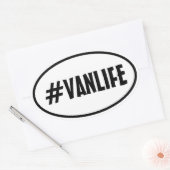 VAN LIFE Nomad Adventure Travel Camping Lifestyle Ovaler Aufkleber (Umschlag)