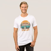 Van Life Paws & Adventure T-Shirt Tri-Blend Shirt (Vorderseite voll)