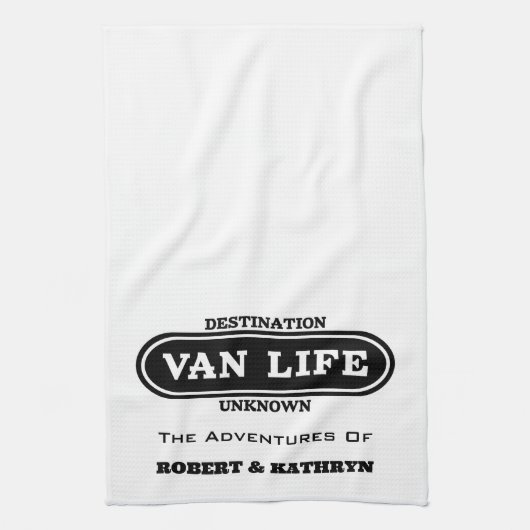 "Van Life" Personalisiertes Küchentuch (Vertikal)