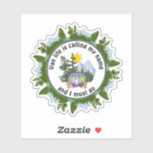 VAN LIFE RUFT MEIN NAME Custom Camping AUF Aufkleber (Blatt)