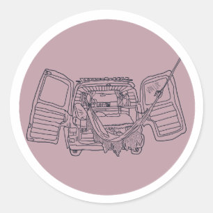 Van Life Sticker Pink