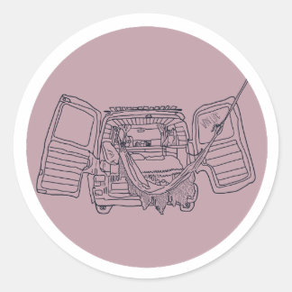Van Life Sticker Pink