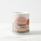 Van Life Surf Van – Retro Beach Camper Aesthetic Kaffeetasse (Mittel)