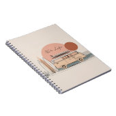 Van Life Surf Van – Retro Beach Camper Aesthetic Notizblock (Rechte Seite)