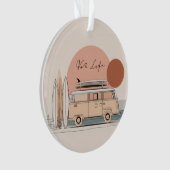 Van Life Surf Van – Retro Beach Camper Aesthetic Ornament (Vorderseite)