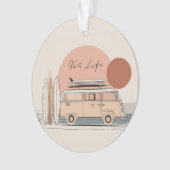 Van Life Surf Van – Retro Beach Camper Aesthetic Ornament (Vorderseite)