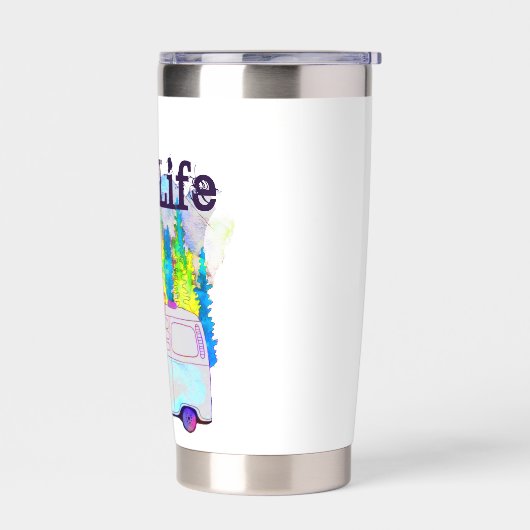 Van Life T - Shirt Thermobecher (Links)