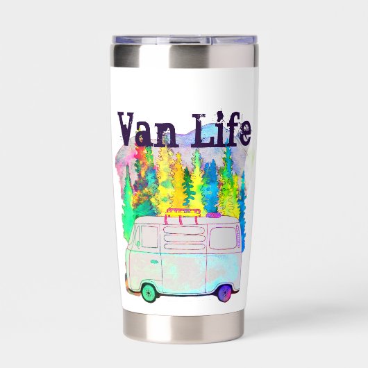 Van Life T - Shirt Thermobecher (Vorderseite)